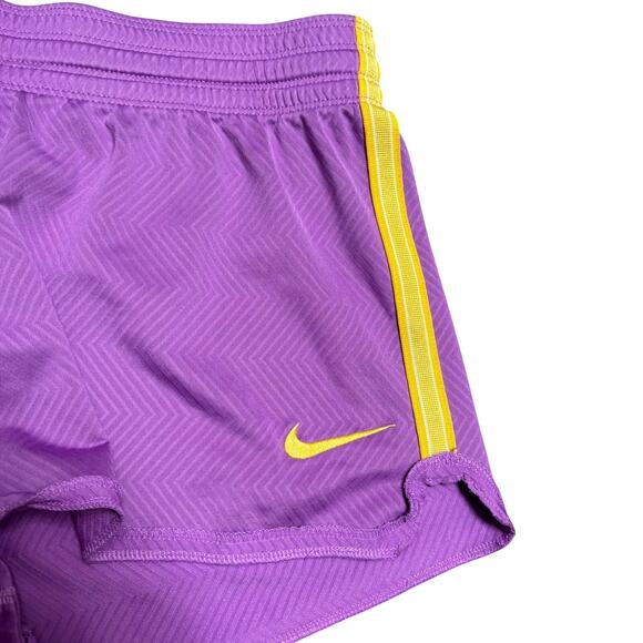 Nike Dri-Fit Purple Yellow Racerstripe Drawstring Athletic Activewear Small - Picture 4 of 10